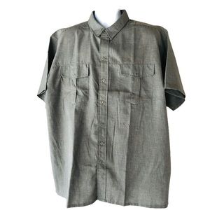 Haband Mens Size XL Button Down Short Sleeve Shirt